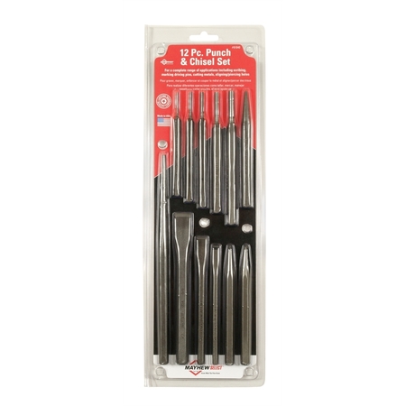 MAYHEW TOOLS 12-Pc Punch And Chisel Set 61040